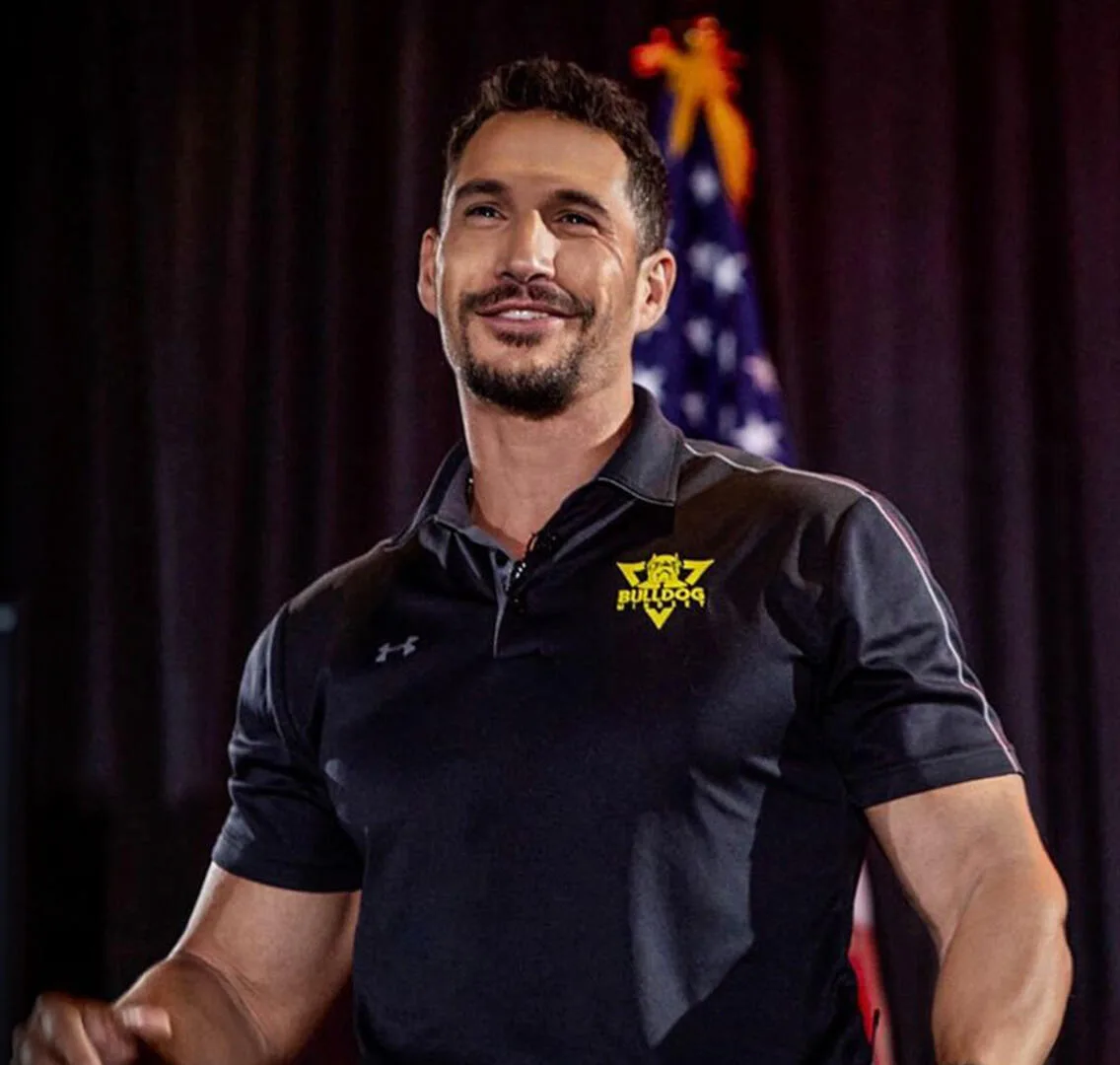 John Sonmez speaking at a Bulldog Mindset event